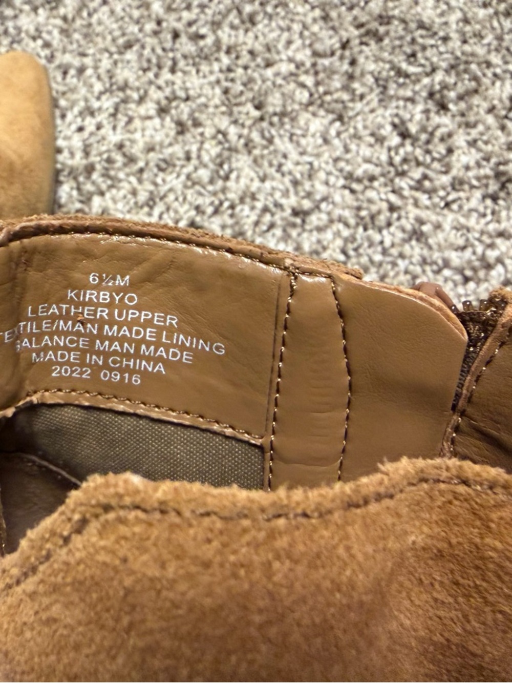 Nine West Women's Tan Suede Ankle Booties Stacked Heel 6.5 Pointed - Picture 6 of 8
